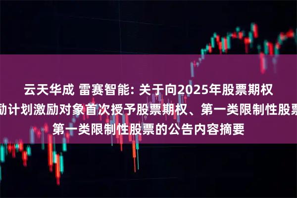 云天华成 雷赛智能: 关于向2025年股票期权与限制性股票激励计划激励对象首次授予股票期权、第一类限制性股票的公告内容摘要